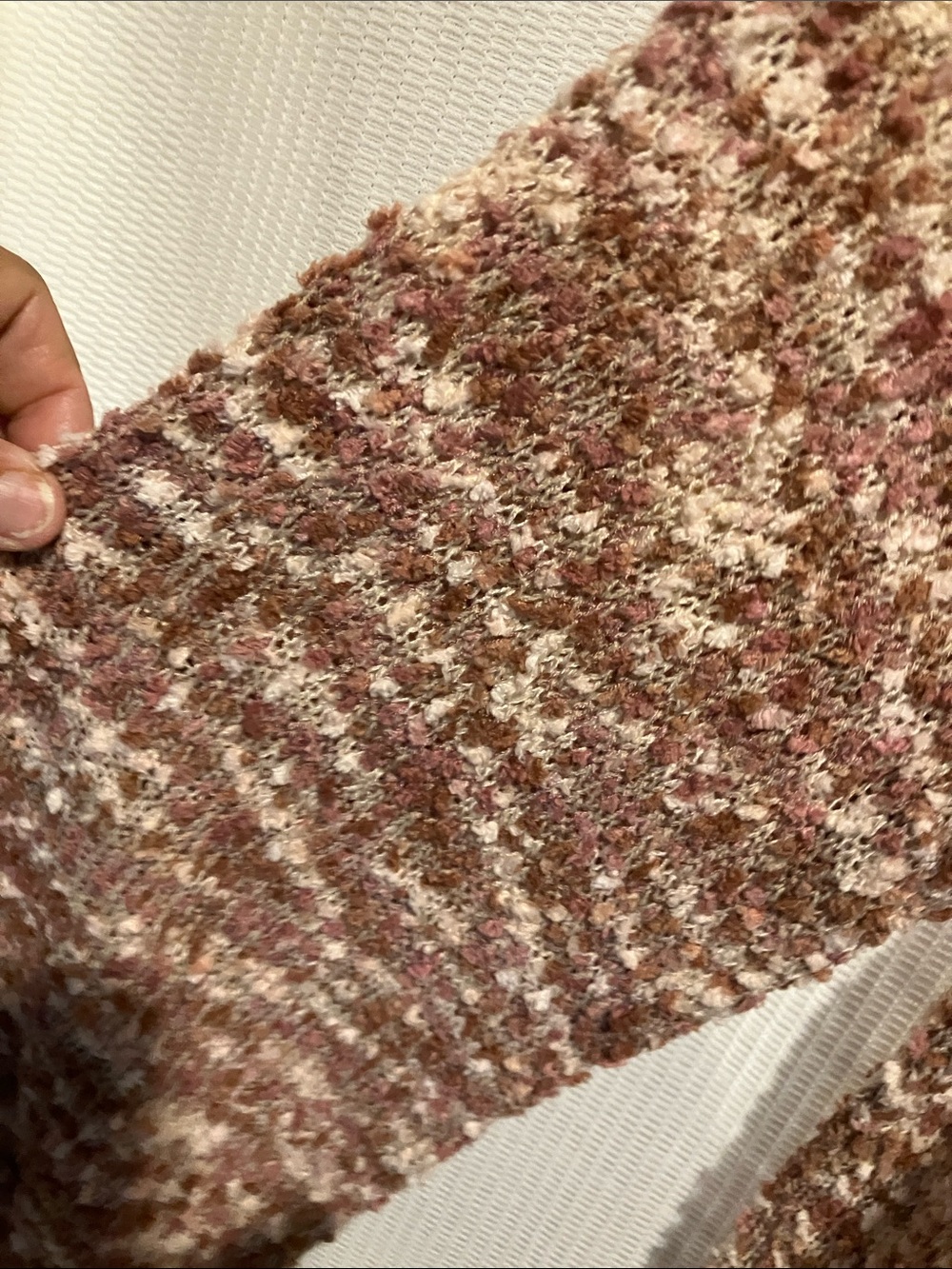 Nine West Marled Crewneck Sweater in Blush and Cream - Picture 12 of 14